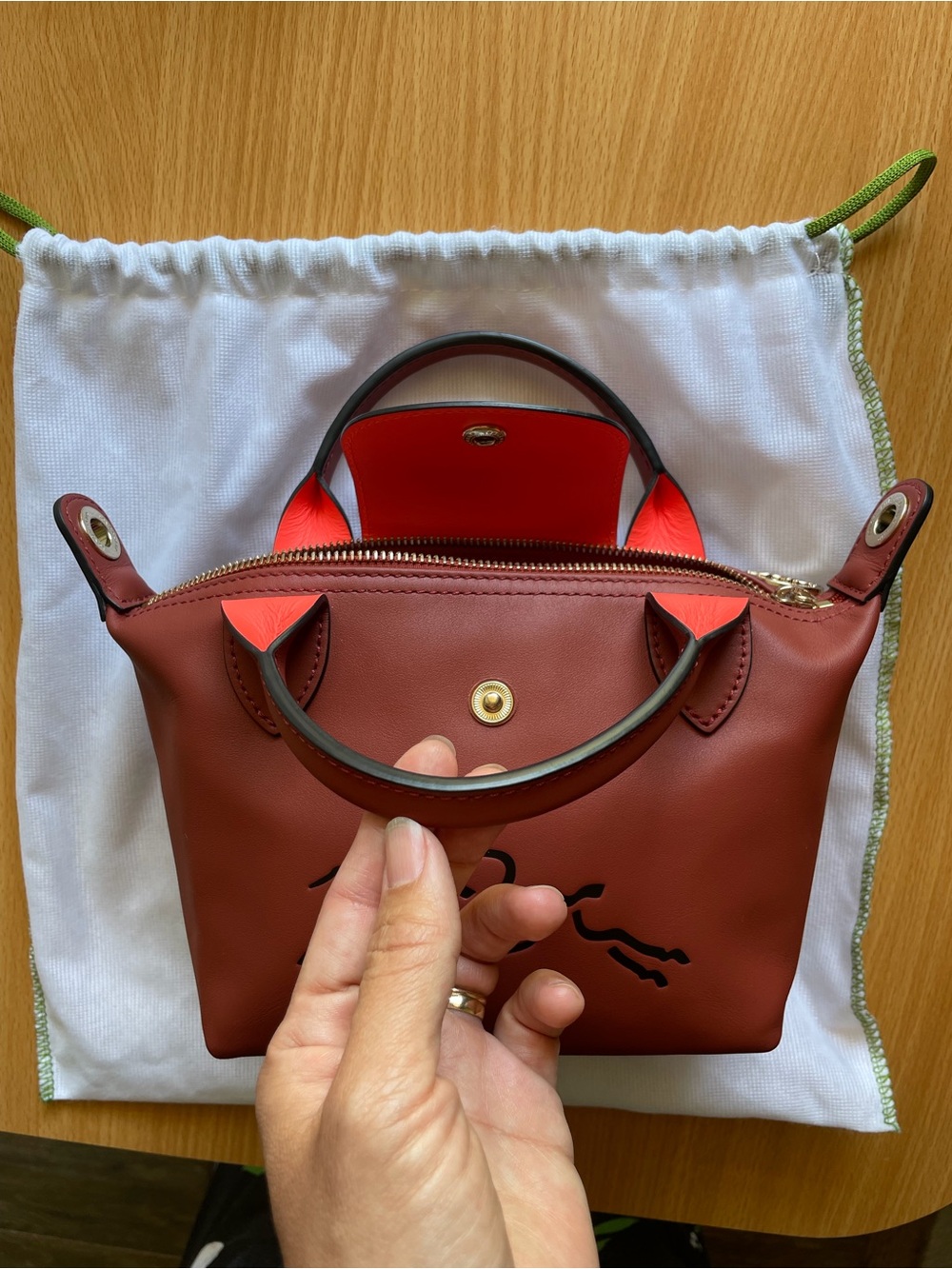 Le Pliage Jockey Extra Small Leather Crossbody - Picture 10 of 16